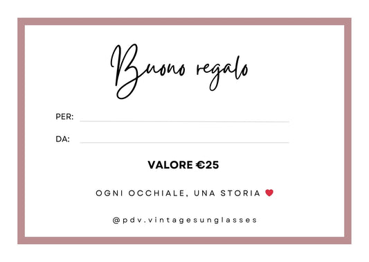 Occhiale da sole GIFT CARD - Buono regalo!
